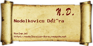 Nedelkovics Dóra névjegykártya